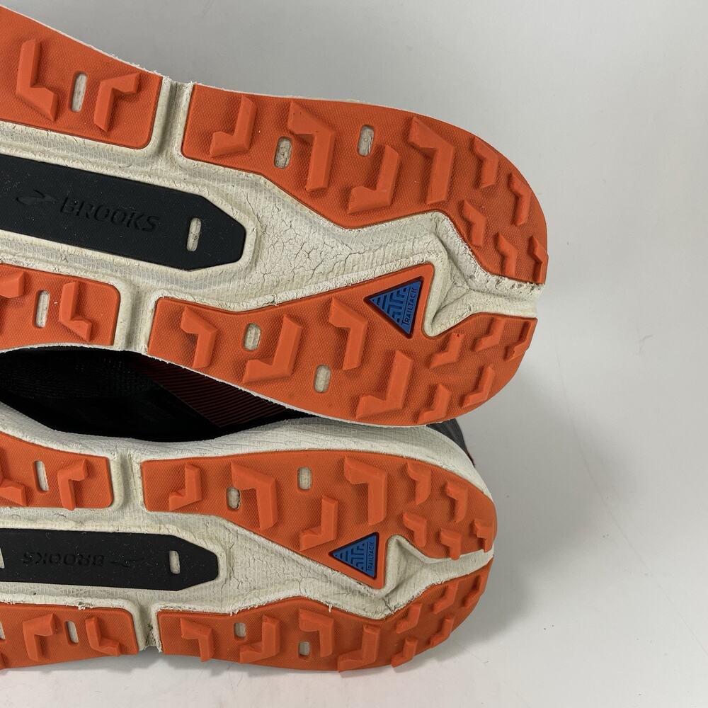 Brooks Caldera 4 Sneakers Mens Size 9.5 D Grey Orange Trail Running Shoes Gym - Picture 9 of 13